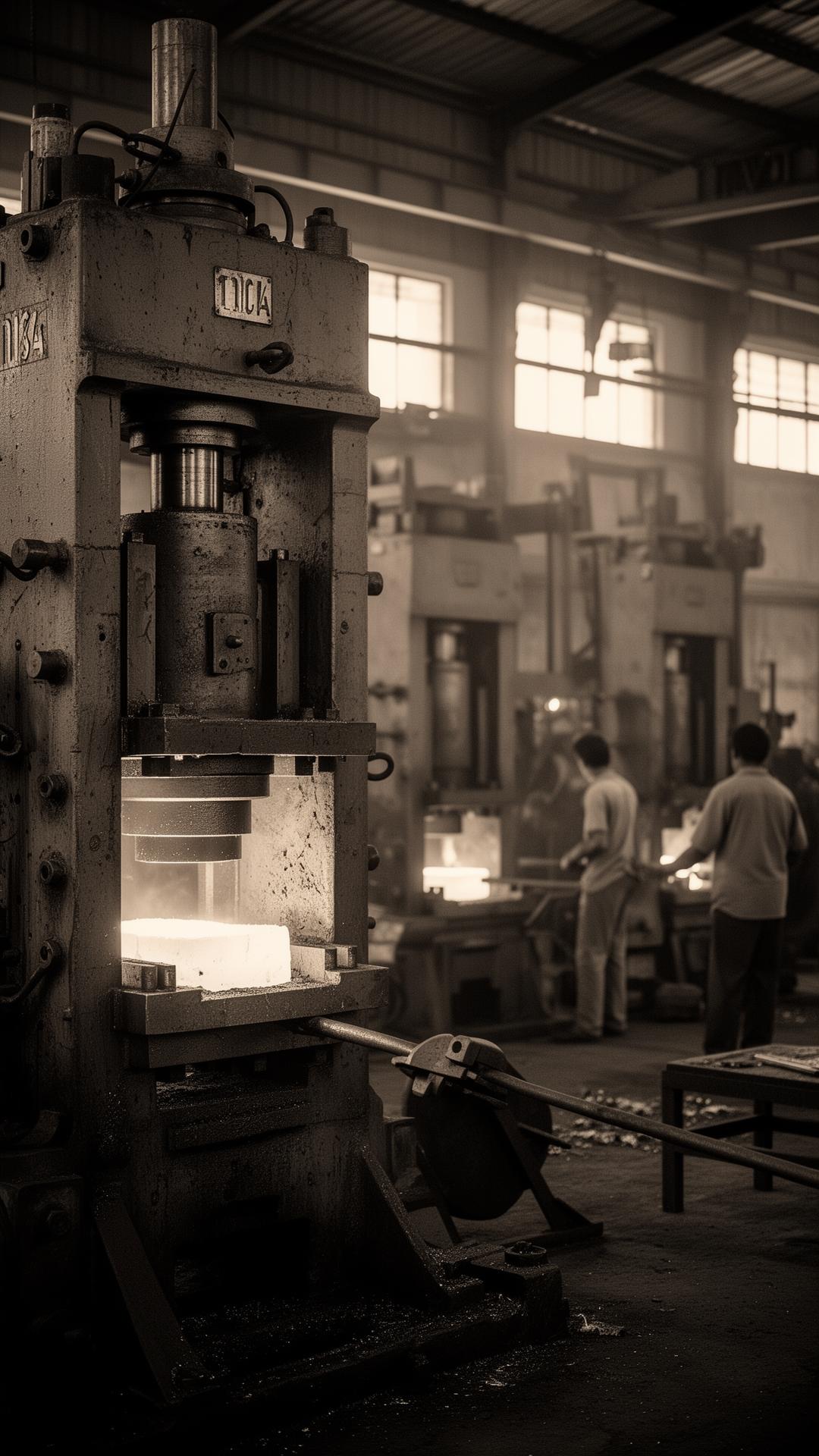 Forging press in operation at Kanwar Engineers Ludhiana